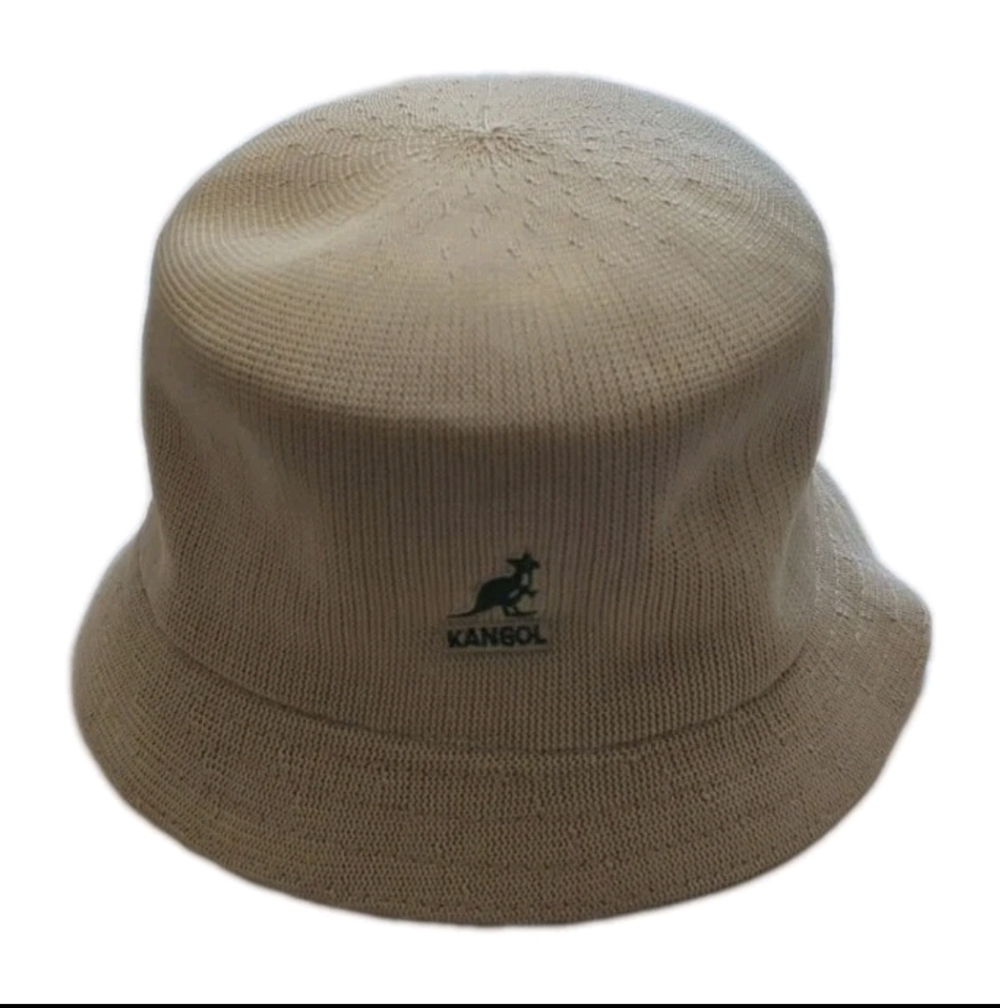 Kangol Tropic Bin Hat, Khaki Bucket Casual Hat, Small